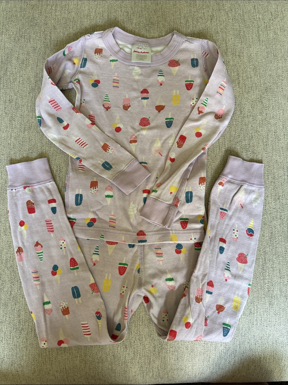Hanna Anderson Collection Lavender Ice Cream Print Pajama Set
